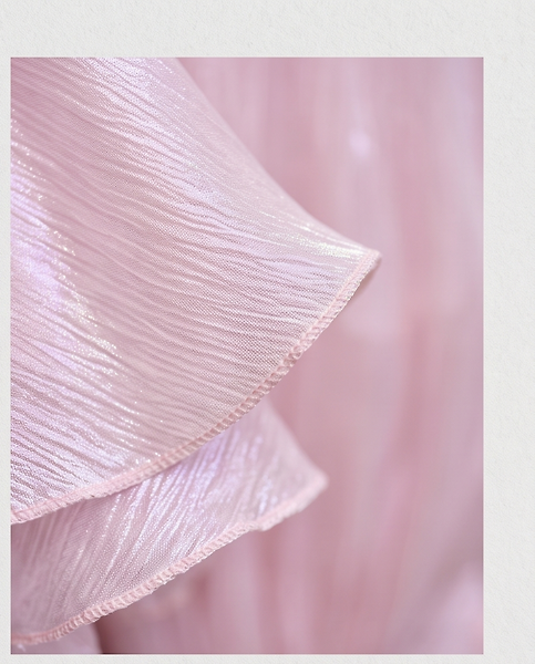 İpek saten elbise S/M-pembe