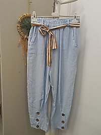 KETEN PANTALON mavi