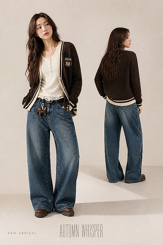 Anahtarlıklı balon kot pantalon
