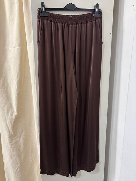 İPEK SATEN PANTALON 46 BEDENE KADAR UYGUN kahve