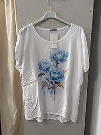 Viskon penye bluz STANDART-indigo mavi
