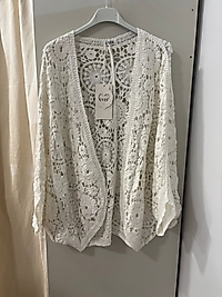 Örme dantel hırka mandala desen
