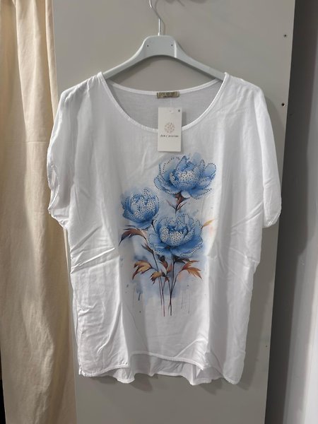 Viskon penye bluz STANDART-indigo mavi