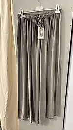 Palazzo kesim  ıpek saten pantalon STANDART-vizon