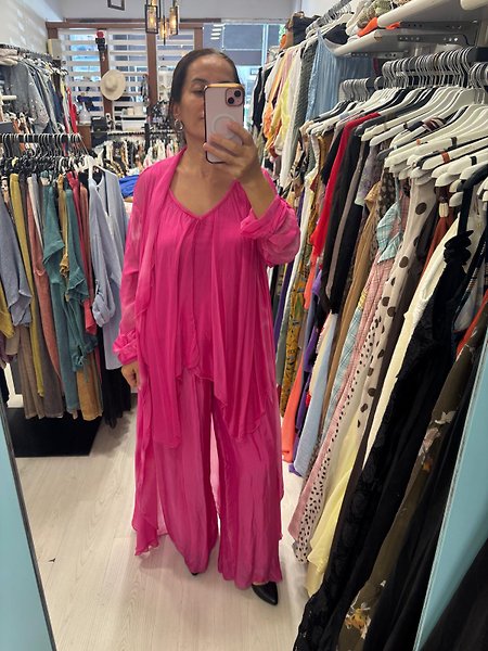 3 lü ipek takım standart 36/44 uyumlu STANDART-pembe