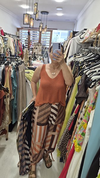 ŞALVAR KESİM ASTARLI PANTALON STANDART-AÇIK KAHVE