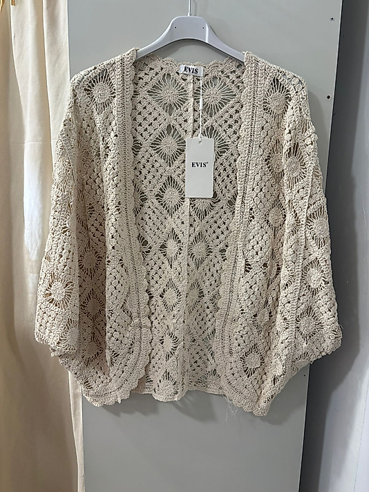 örme Geometrık desenli bolero hırka